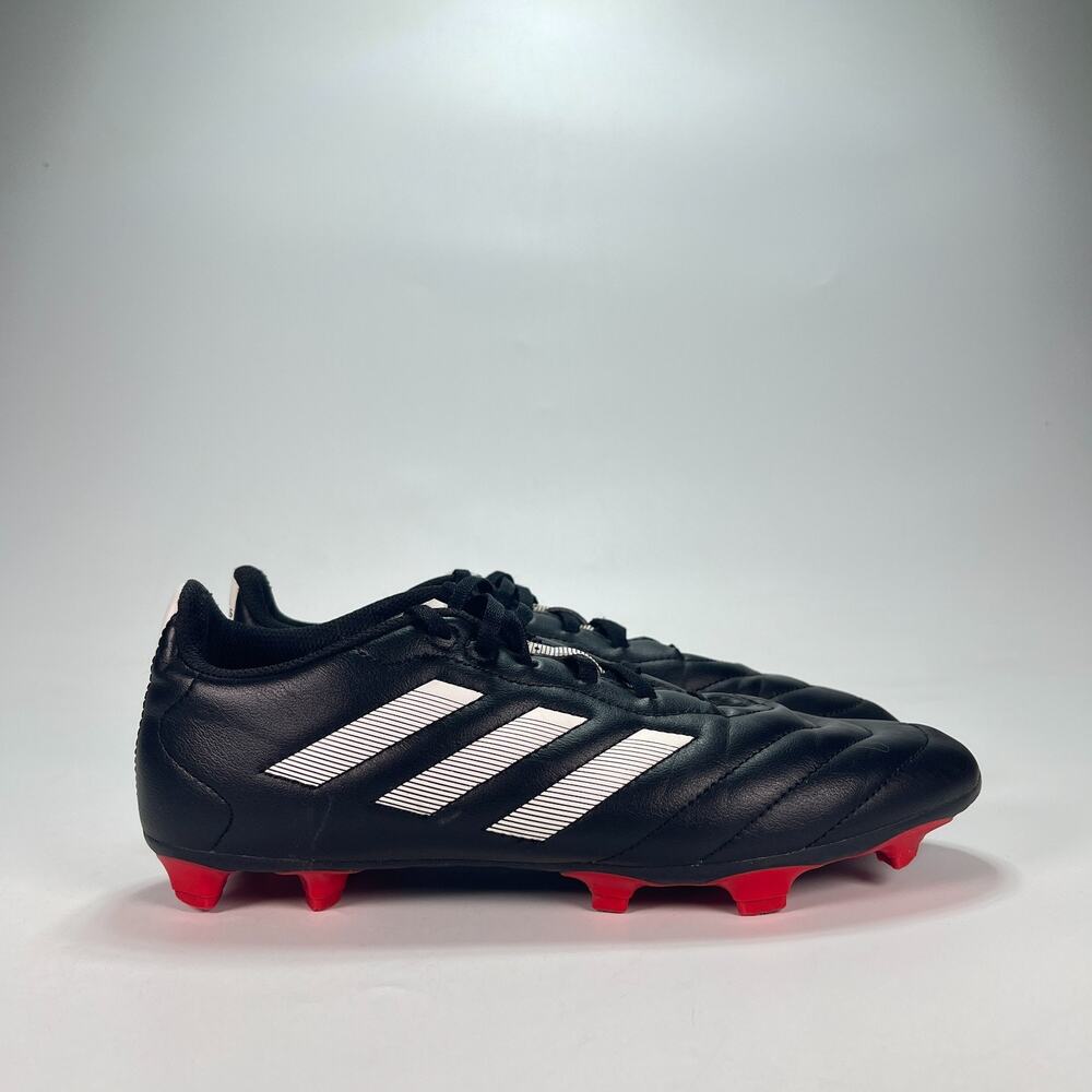 adidas Goletto VIII Firm Core Black Red Ground Soccer Cleats GX7793 Men's Size 9